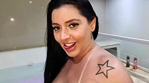 British Tv Presenter Brazilian Hot Babe Fernanda Ferrari In Fishnets Office Preview