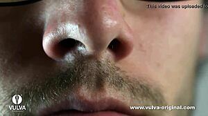 Discover The Thrill Of Licking Smooth, Hairless Pussy In Intimate Close-Up