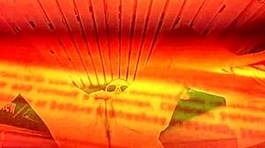 relaxing in the tanning bed with a private moment