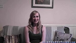 Watch this British blonde bent over in POV threesome getting fucked.