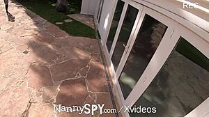 teasing nanny caught masturbating on hidden cam