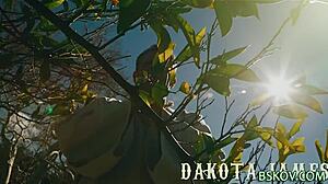 hot pornstar gets face spunked after outdoor fun