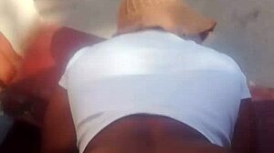 Intense Ebony Passion Near The Door For Fresh Air Thrills