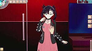 Chatting about sex with busty Mary from Pokemon in Koikatsu