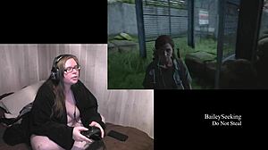 Brunette plays Last of Us 2 naked in part 9