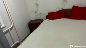 a nerdy chick with pierced nipples and tattoos strips, gives a blowjob in homemade pov, then rides cowgirl style