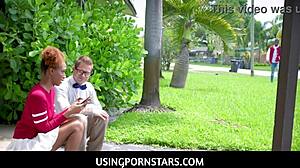 Hot step sister Lacey London bent over doggystyle fucking