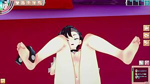 Chatting about sex with busty Mary from Pokemon in Koikatsu