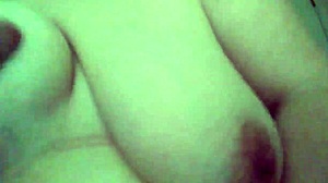 Wife teases her natural tits in POV, fat BBW slut playing with big boobs