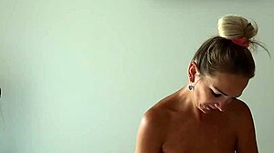 Blonde teen rides your cock hard