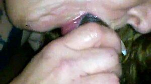 Sucking a Massive Black Cock in Action