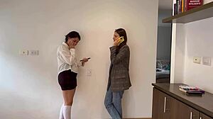 my art teacher watches us fingering in classroom