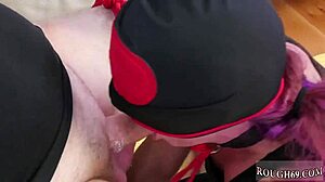 teens explore monster dick and brunette fingering on webcam as ass-slave