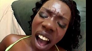 That demure teen is seducing the mature hunk with her tits and juicy blowjob