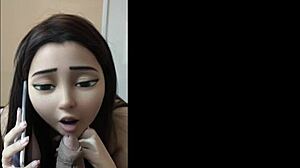 Step Sister-In-Law Sucks Cock While Cheating on Phone with Husband