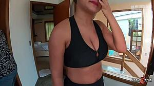 Hey, check out these hot young pornstars messing around backstage during the casting interview! 😏