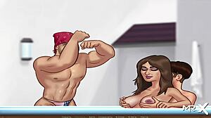 fucking while blowing balloons and cumming on tits