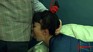 throat fucked teen babe gets anal bound domination fucking