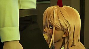 Power Fucks Denji in Anime Chainsaw Man 3D Hentai Animation