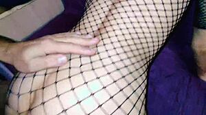 Slim Girl In Mesh Bodysuit Takes Anal Doggystyle