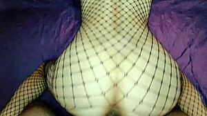 Slim Girl In Mesh Bodysuit Takes Anal Doggystyle