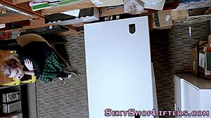 Hot blonde delinquent with small 18+ tits gets caught in reality