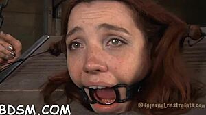 Taming Hot Couple with Bound Feet in Rough Bondage Session