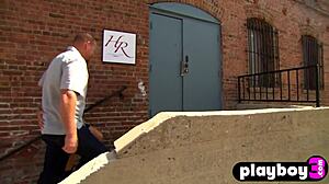 sexy big ass blonde wife gets fucked hard outdoor by her dirty big cock husband