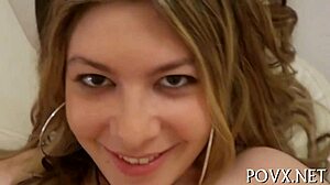 Bombshell Alice White Sucks Cock Roughly in POV