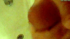 jacking off in a hurry with cum and cock