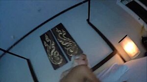 Blonde call girl bent over for doggystyle fucking and blowjob in POV