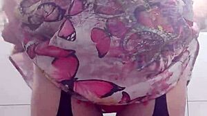 Amateur prostitute dances solo, showing pussy.