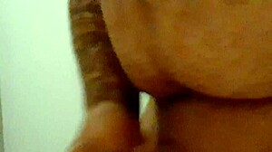 jacking off in a hurry with cum and cock