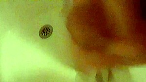 jacking off in a hurry with cum and cock