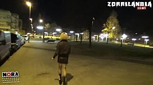 deutsche dünne amateur teen 18+ hat outdoor sex im wald im stehen.