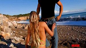 Outdoor, oral, fucking with a gorgeous brunette