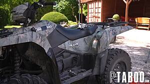 Gorgeous mechanic Charlie Dean and Lia Lin in POV blowjob with big ass and small tits