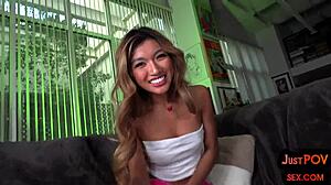 Petite asian pussyfucked intensely