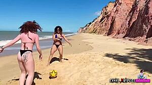 Sortudo Bangs Two Hot Chicks After Football Game with Marcio Baiano and Eliane Furacao