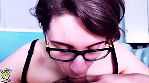 little pawg in nightgown receives creampie