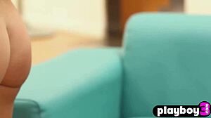 Blonde milf rips clothes posing solo with big ass and tits 😏