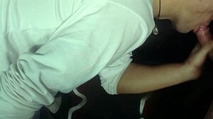 Amateur gay men engage in hardcore deepthroat blowjob on cock leading to intense cumshot in fetish homemade scene