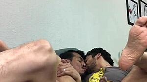 Mexican gay bareback action on the sofa!