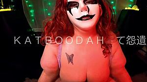 Silly SSBBW MILF enjoys wet dildo action on her plump ass.