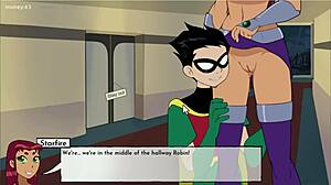 starfire gets anal in 18titans episode 41