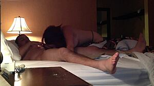 An amateur latina deepthroats a cock while her pussy gets fingered intensely in this hot scene.