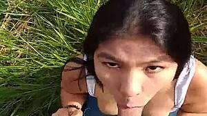 Want to see this latina sucking in public? She cums on my face!