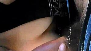 chatting with ex outdoors in stylish shades