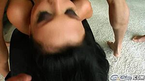 milf gets fucked by muscular young 18+ man in bar bathroom cumshot deepthroat blowjob