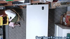 Sexy thief caught and railed with cumshot in reality